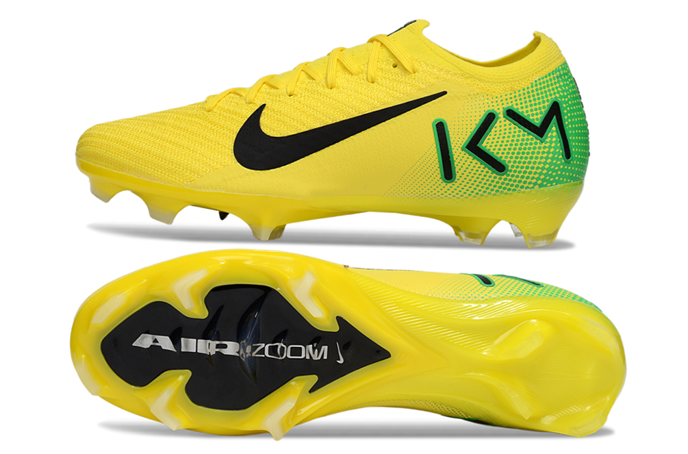 Chuteira Nike Mercurial Vapor 16 Killian Mbappe FG - Amarela e Verde