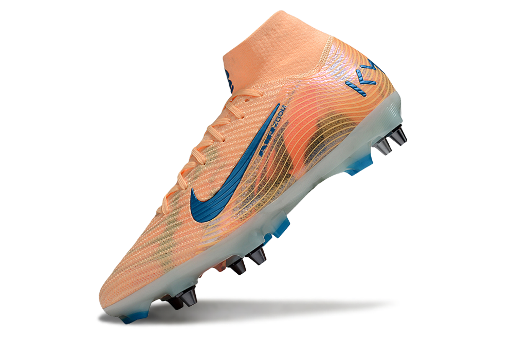 Chuteira Nike Zoom Mercurial SuperFly 10 Elite SG - Laranja e Azul
