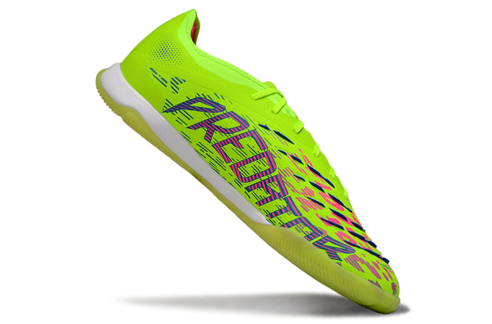 Tênis Futsal Adidas Predator Elite Fold-Over Tongue IC - Verde, Rosa e Roxa