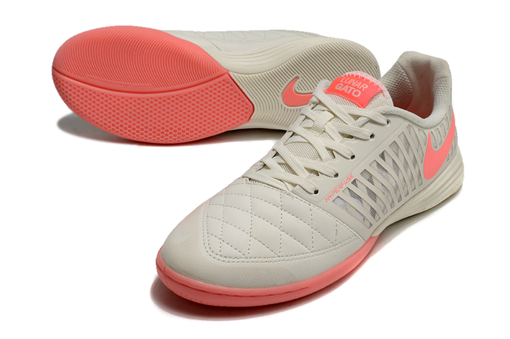 Tênis Futsal Nike Lunar Gato IC - Branca e Rosa