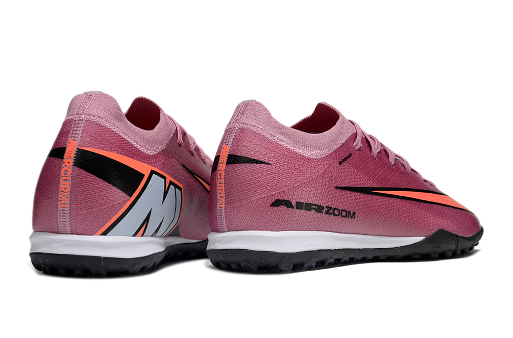 Chuteira Society Nike Air Zoom Mercurial Vapor 16 Elite TF - Rosa, Vermelha e Preta - Scary Good Pack