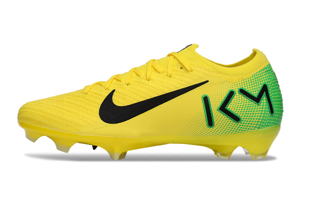 Chuteira Nike Mercurial Vapor 16 Killian Mbappe FG - Amarela e Verde
