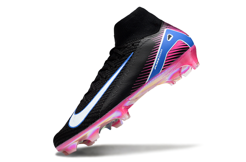 Chuteira Nike Air Zoom Mercurial Superfly 10 Elite FG - Preta, Rosa e Azul