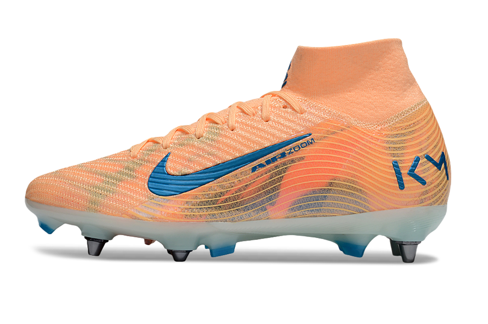 Chuteira Nike Zoom Mercurial SuperFly 10 Elite SG - Laranja e Azul