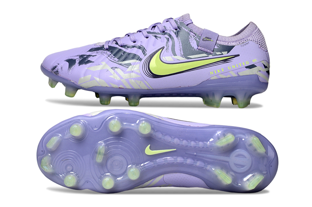Chuteira Nike Tiempo Legend 10 FG -  Roxa e Verde - Pack United
