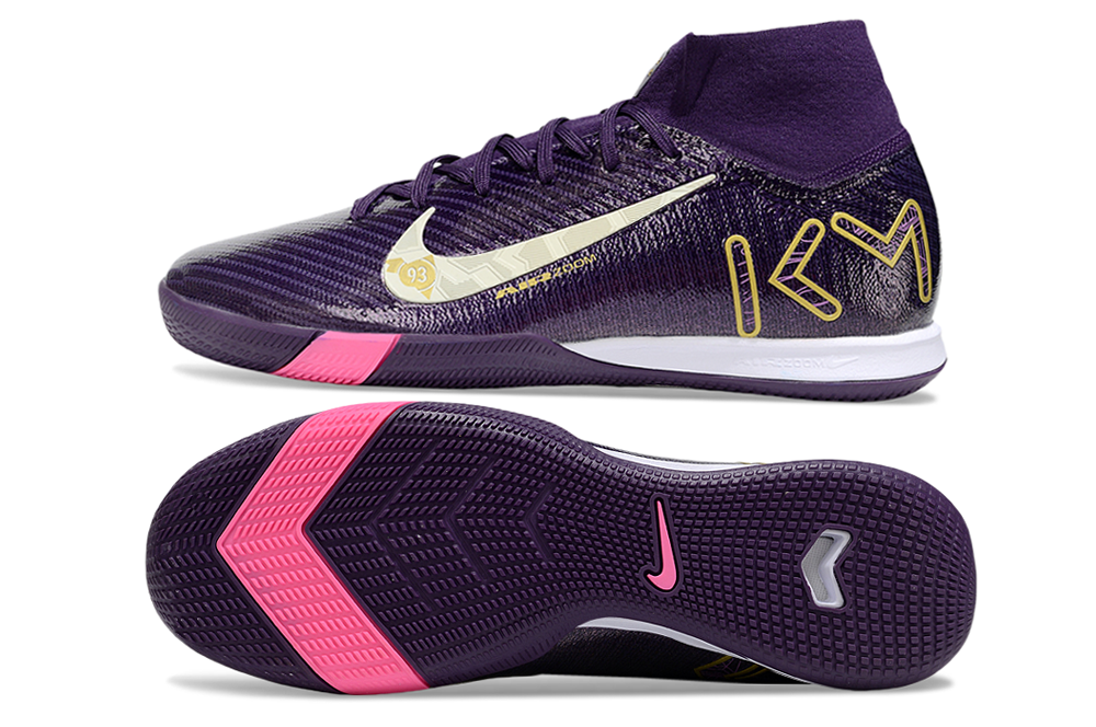 Chuteira Futsal Nike Air Zoom Mercurial Superfly 10 Elite Kylian Mbappé  IC - Roxa