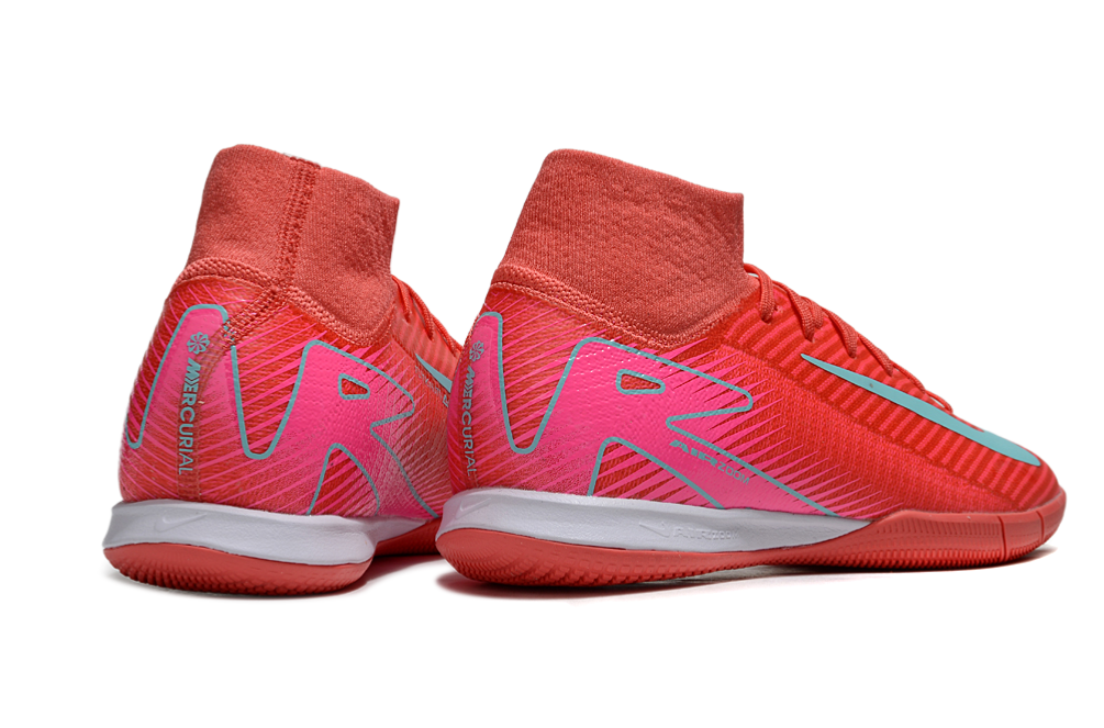 Chuteira Futsal Nike Air Zoom Mercurial Superfly 10 Elite  IC - Vermelha, Rosa e Azul