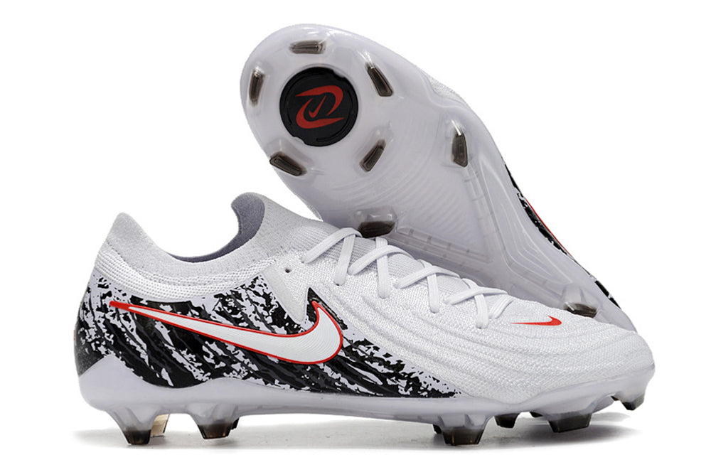 Chuteira Nike Phantom GX II FG - Branca, Preta e Vermelha
