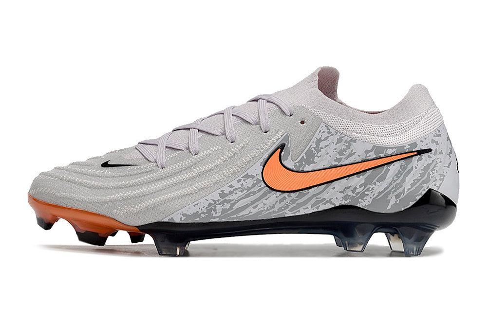 Chuteira Nike Phantom GX II FG - Cinza e Laranja