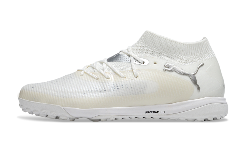 Chuteira Society Puma Future 8 TF - Branca - Whiteout Pack