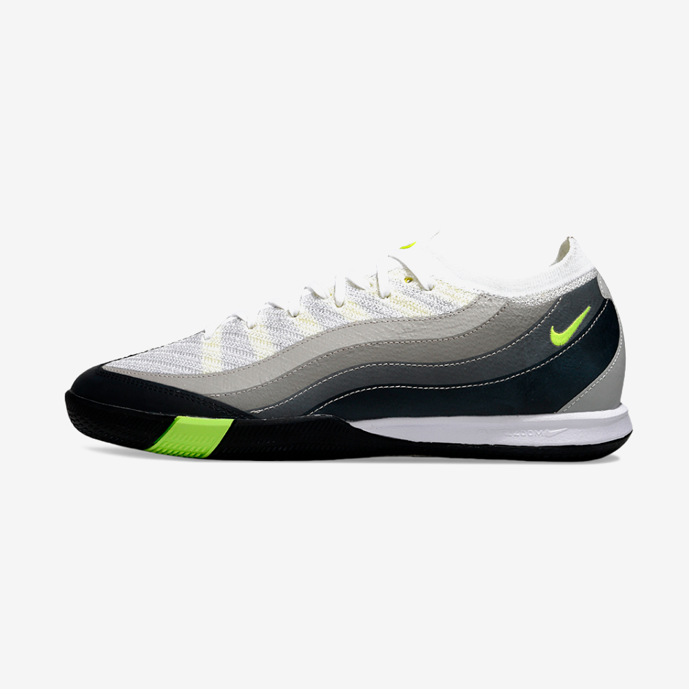 Chuteira Futsal Nike Mercurial Air Zoom Vapor 16 Air Max 95 IC - Branca, Cinza e Preta