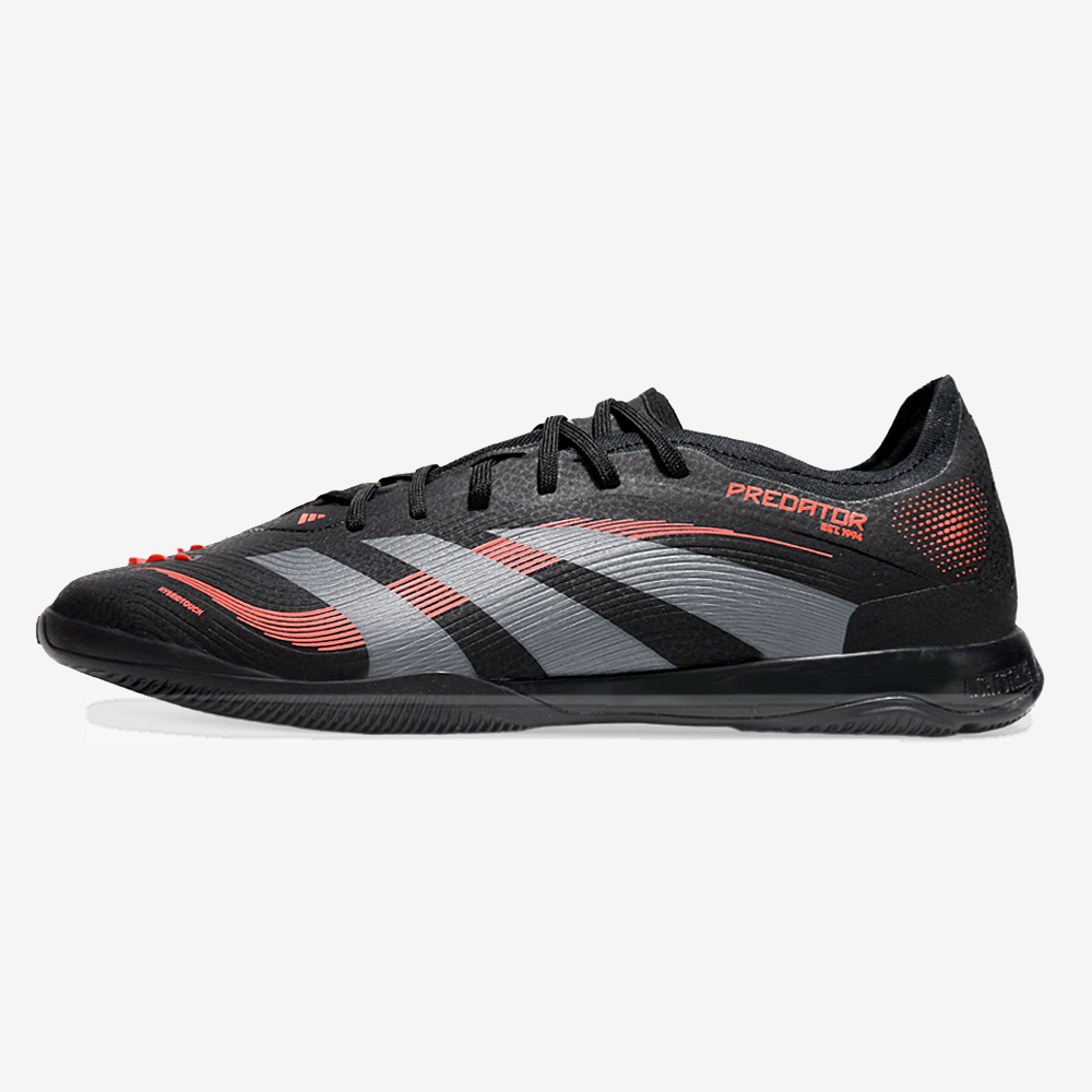 Tênis Futsal Adidas Predator Elite Fold-Over Tongue IC - Preta, Cinza e Vermelha