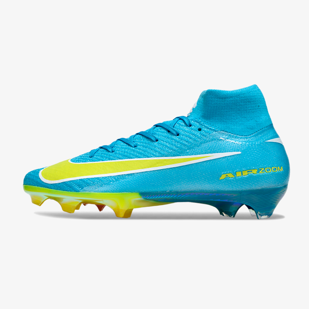 Chuteira Nike Air Zoom Mercurial Superfly 10 Elite FG - Azul, Verde e Rosa