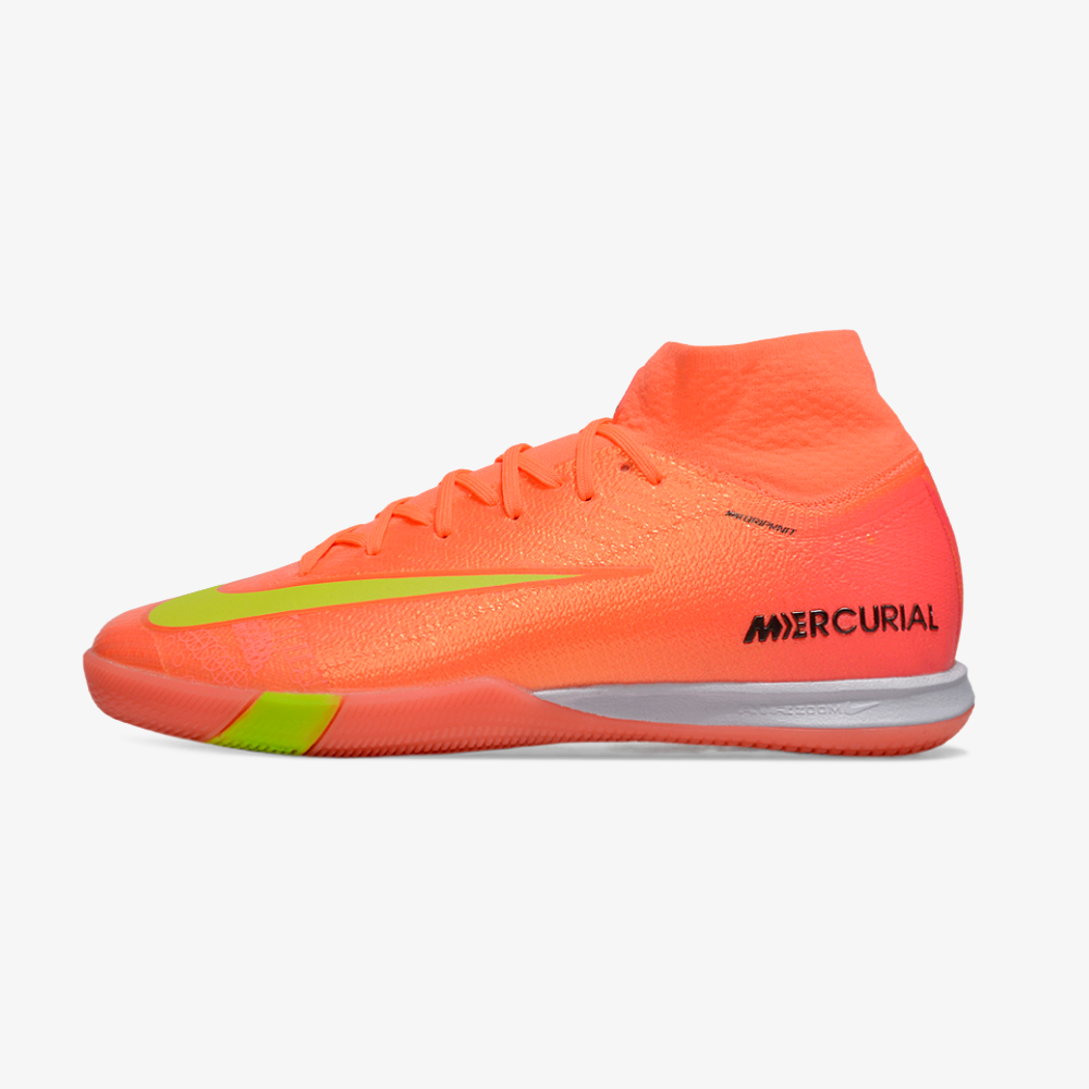 Chuteira Futsal Nike Air Zoom Mercurial Superfly 10 Elite  IC - Laranja e Verde