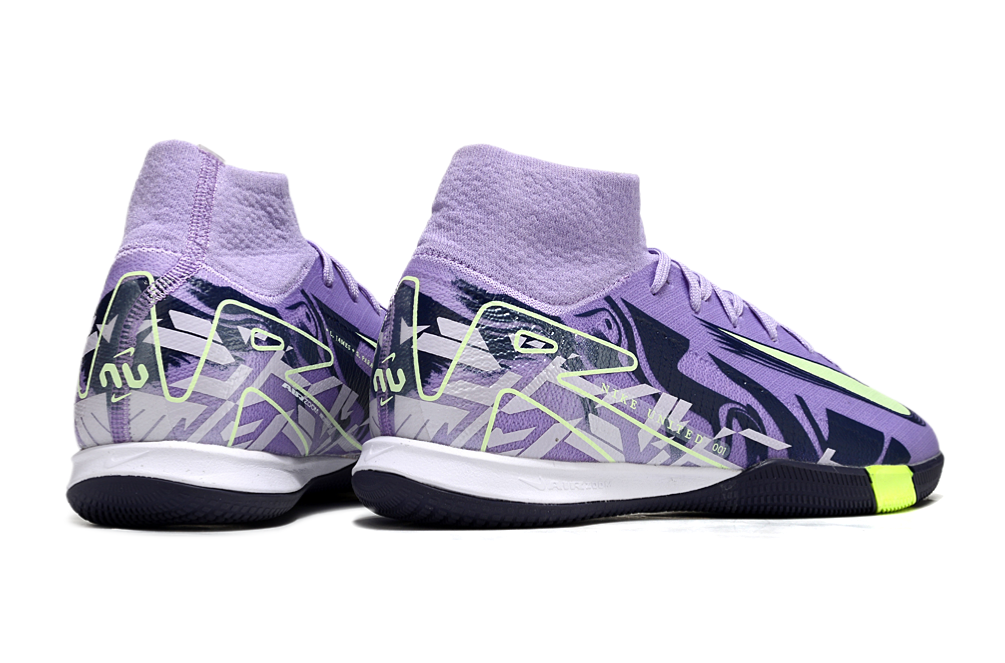 Chuteira Futsal Nike Air Zoom Mercurial Superfly 10 Elite  IC - Roxa e Verde