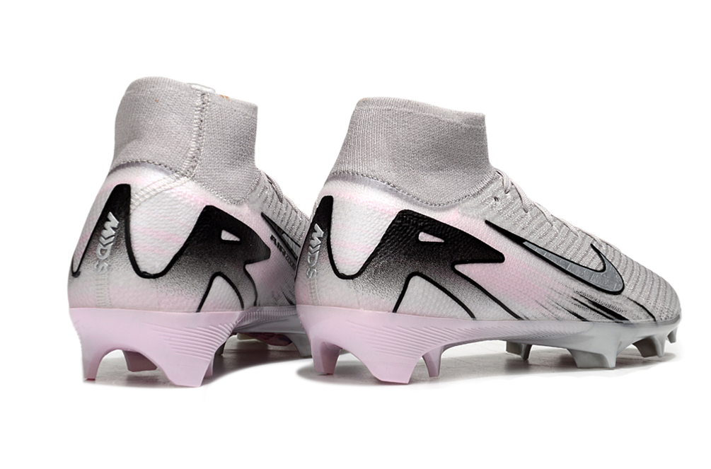 Chuteira Nike Air Zoom Mercurial Superfly 10 Elite FG - Cinza, Prata e Rosa
