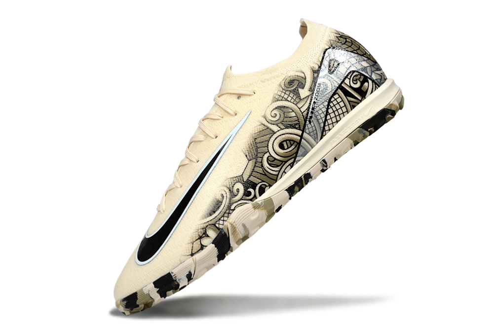 Chuteira Society Nike Air Zoom Mercurial Vapor 16 Elite TF - Branca e Preta
