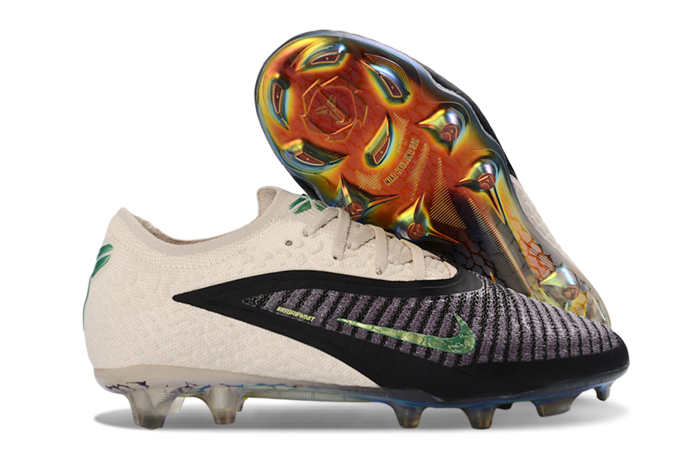 Chuteira Nike Phantom 6 Mamba Elite FG - Preto e Bege