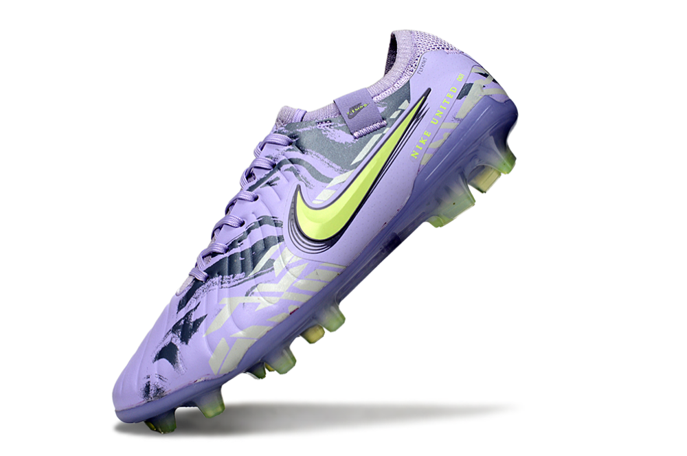 Chuteira Nike Tiempo Legend 10 FG -  Roxa e Verde - Pack United