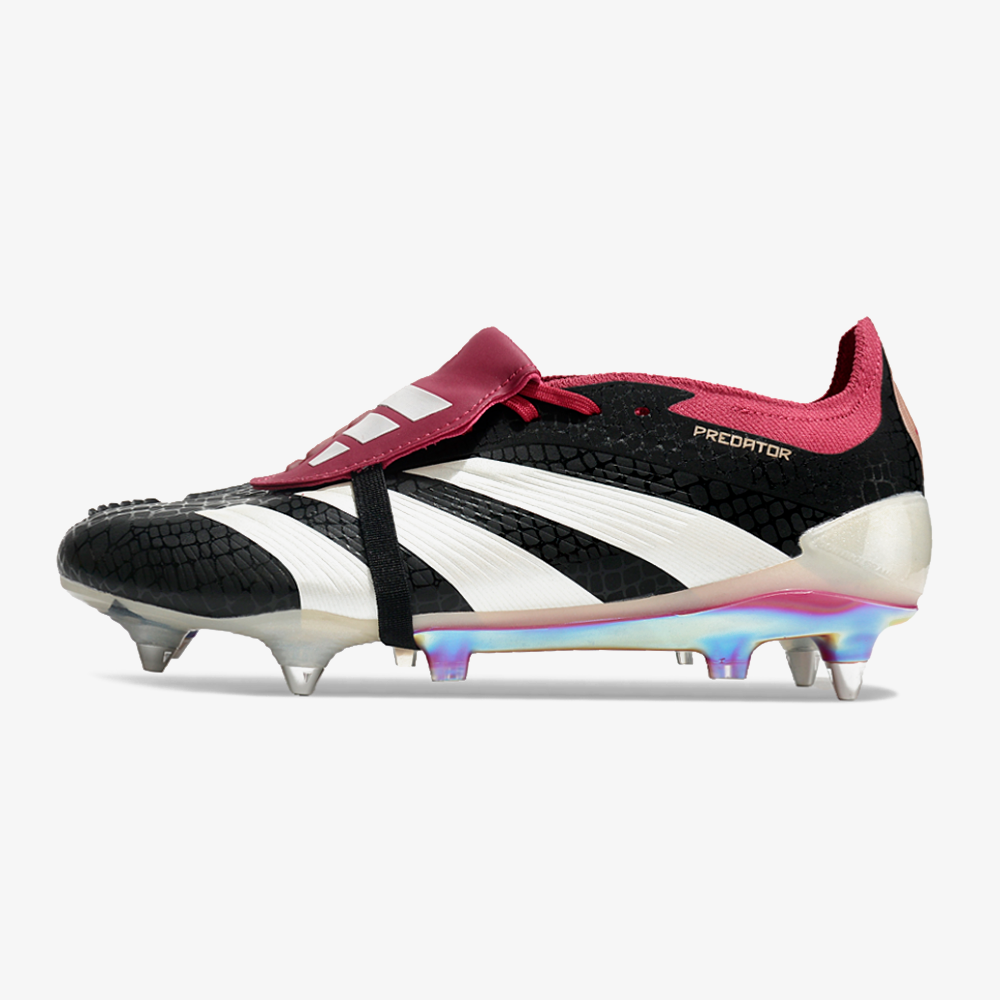 Chuteira Adidas Predator Elite Fold-Over Tongue SG - Preta e Vinho