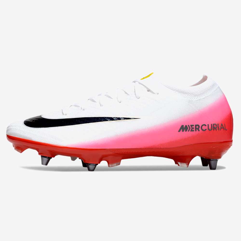 Chuteira Nike Air Zoom Mercurial Vapor 16 Elite SG - Branca, Rosa e Vermelha - Fear Nothing Pack