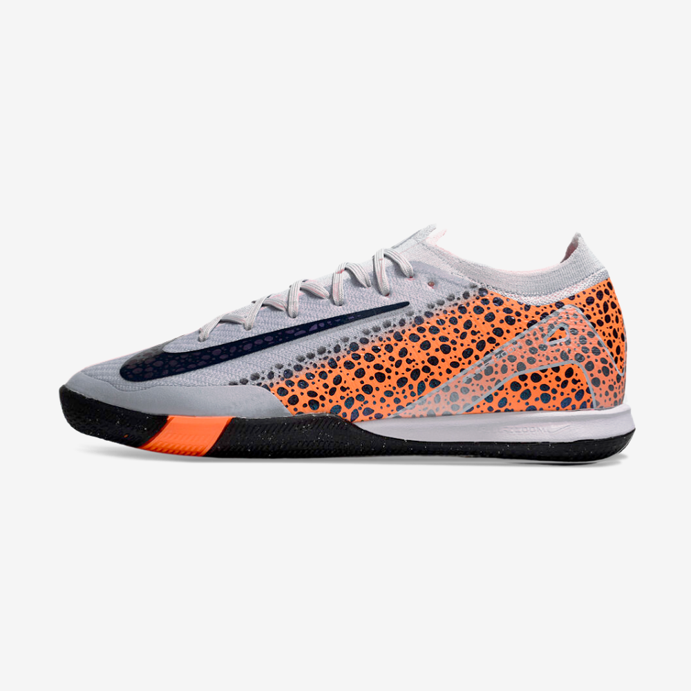 Chuteira Futsal Nike Mercurial Air Zoom Vapor 16 IC - Cinza e Laranja