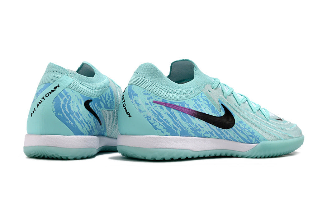 Tênis Futsal Nike Phantom GX II IC - Azul, Roxa e Preta