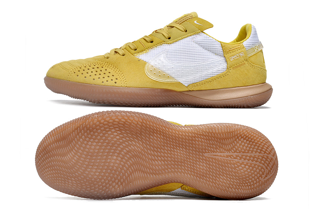 Tênis Futsal Nike Street Gato IC - Amarela e Branca
