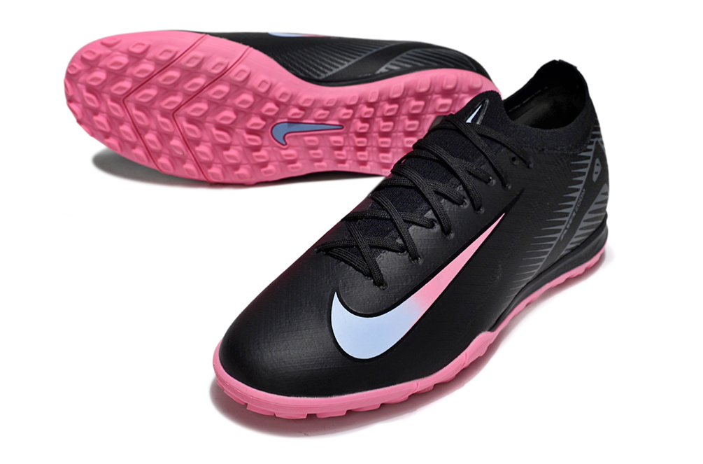 Chuteira Society Nike Air Zoom Mercurial Vapor 16 Elite TF - Preta e Rosa