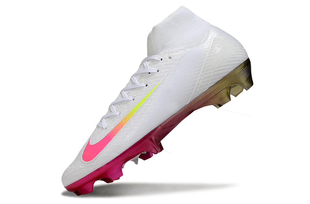 Chuteira Nike Air Zoom Mercurial Superfly 10 Elite FG - Branca e Rosa
