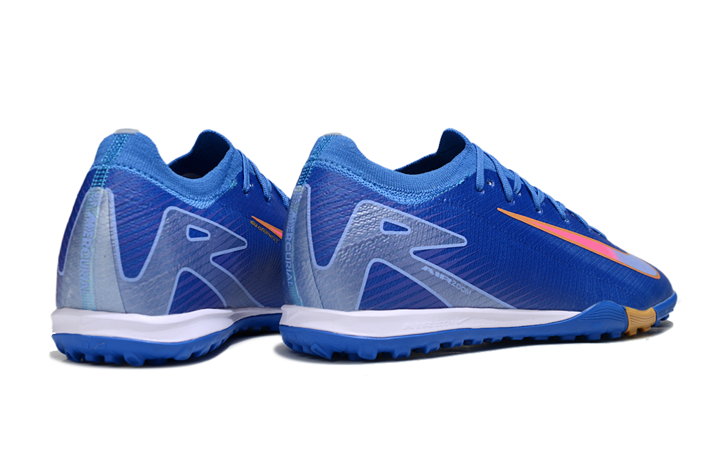 Chuteira Society Nike Air Zoom Mercurial Vapor 16 Elite TF - Azul e Amarela