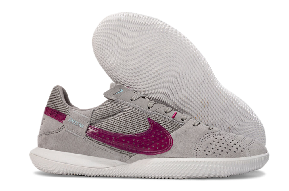 Tênis Futsal Nike Street Gato IC - Cinza e Vinho