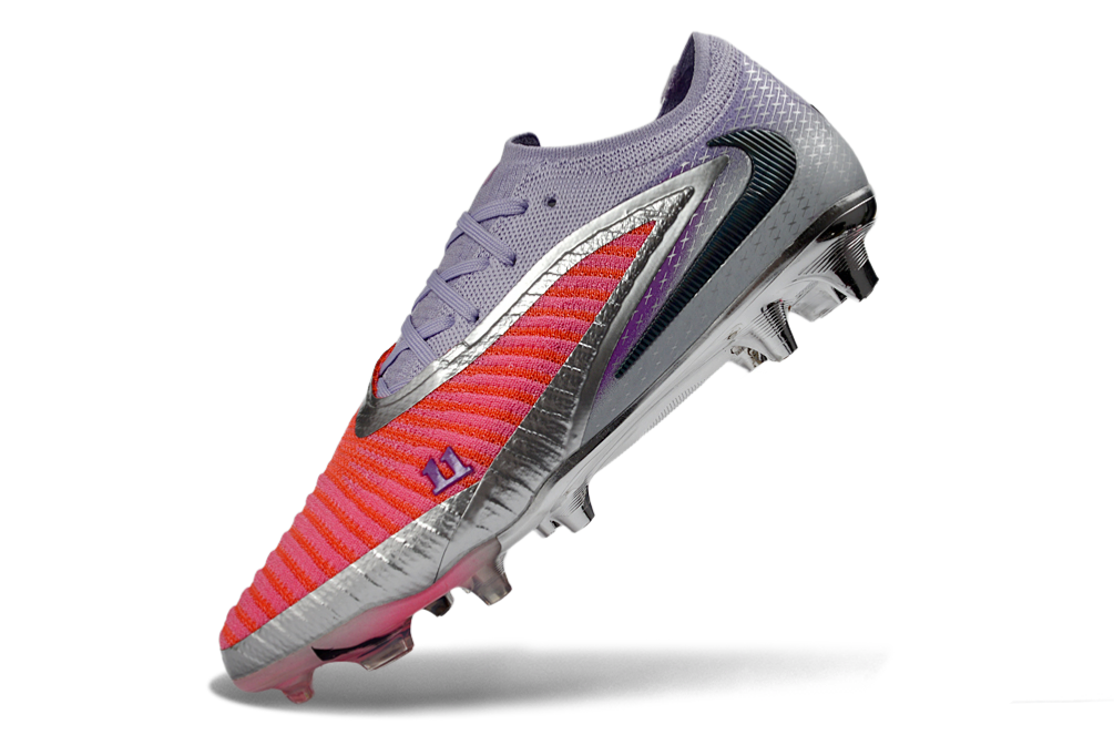 Chuteira Nike Phantom 6 Elite FG - Vermelha, Prata e Roxa