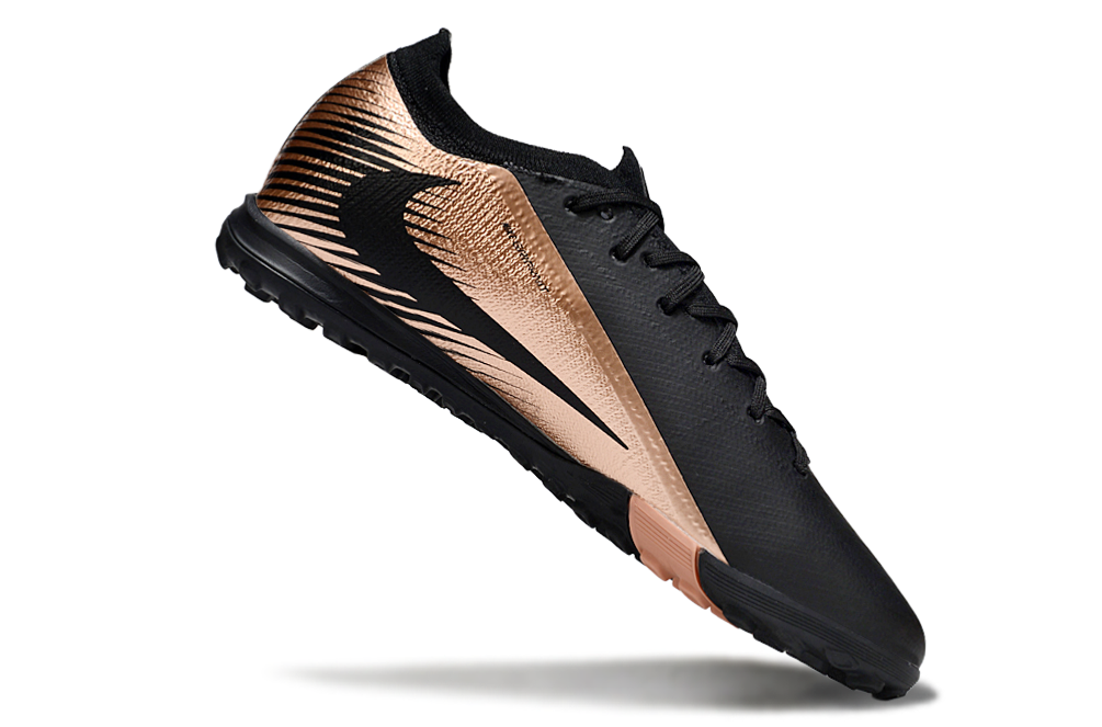 Chuteira Society Nike Air Zoom Mercurial Vapor 16 Elite TF - Preta e Bronze