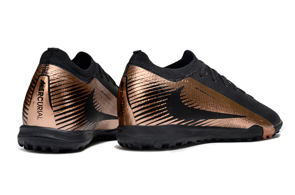 Chuteira Society Nike Air Zoom Mercurial Vapor 16 Elite TF - Preta e Bronze