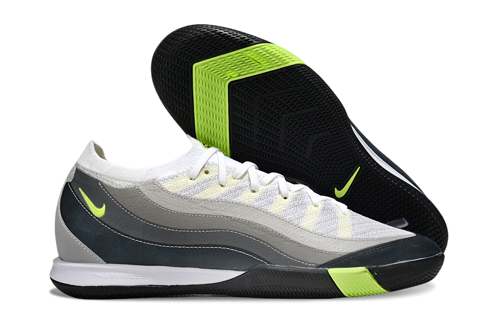Chuteira Futsal Nike Mercurial Air Zoom Vapor 16 Air Max 95 IC - Branca, Cinza e Preta