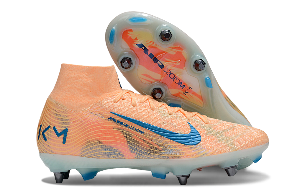 Chuteira Nike Zoom Mercurial SuperFly 10 Elite SG - Laranja e Azul