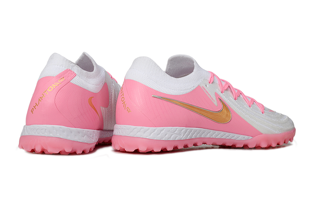 Chuteira Society Nike Phantom GX II TF - Branca e Rosa