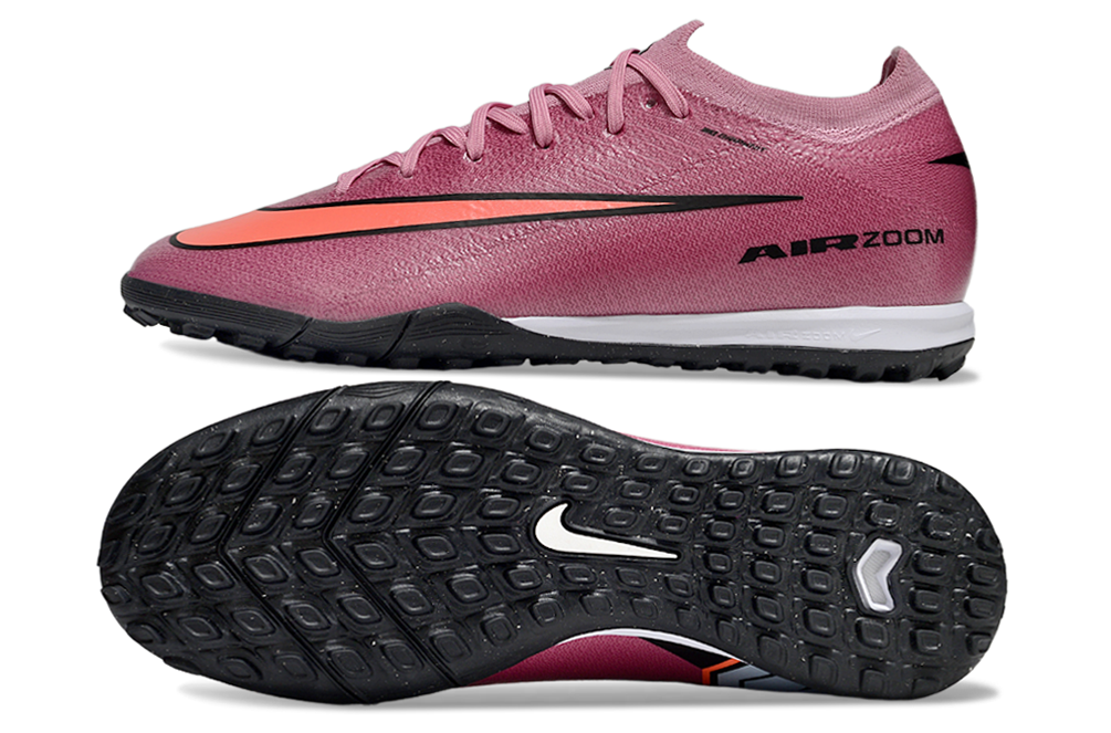 Chuteira Society Nike Air Zoom Mercurial Vapor 16 Elite TF - Rosa, Vermelha e Preta - Scary Good Pack