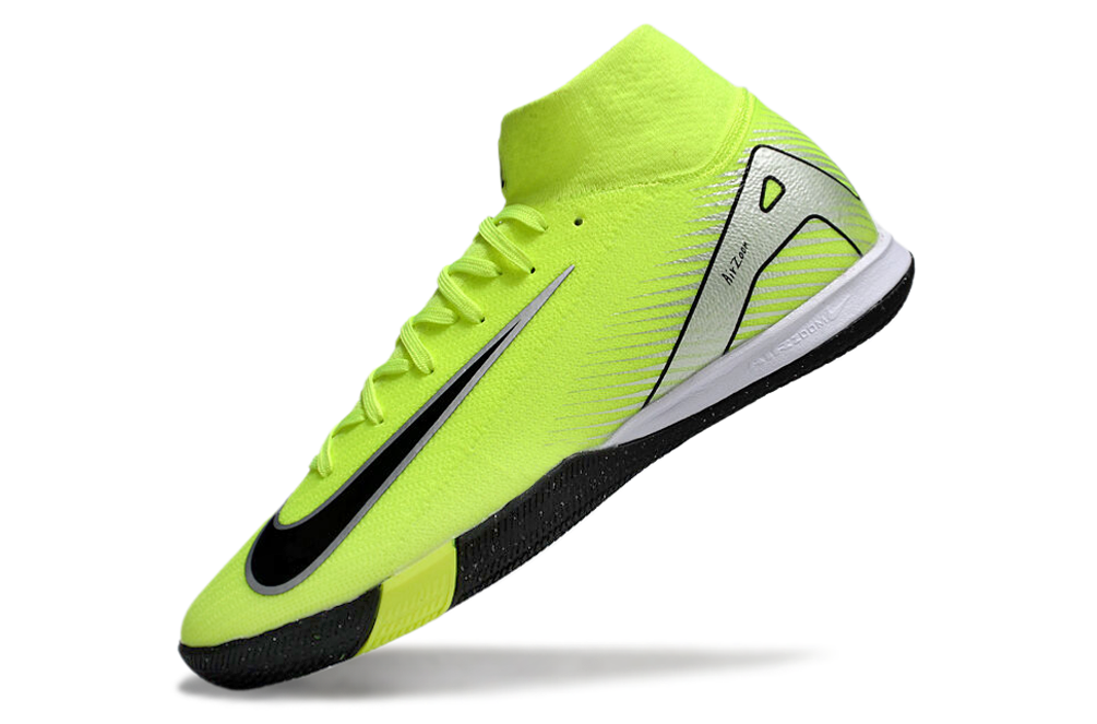 Chuteira Futsal Nike Air Zoom Mercurial Superfly 10 Elite  IC - Verde, Prata e Preta