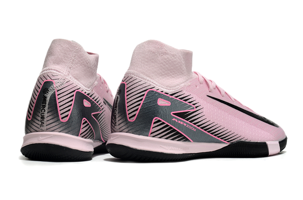 Chuteira Futsal Nike Air Zoom Mercurial Superfly 10 Elite  IC - Rosa, Cinza e Preta