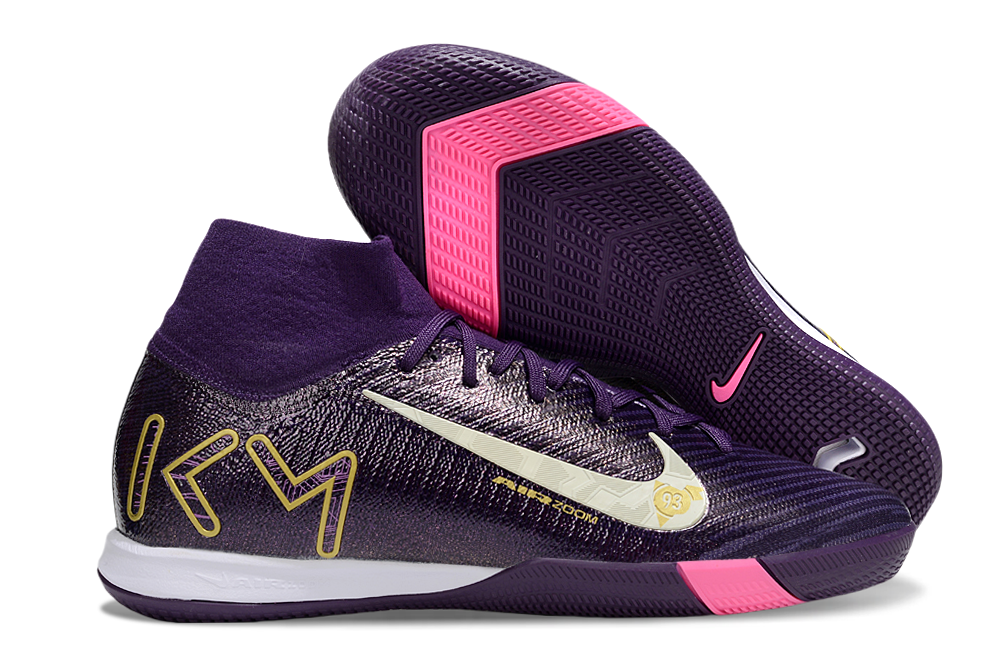 Chuteira Futsal Nike Air Zoom Mercurial Superfly 10 Elite Kylian Mbappé  IC - Roxa