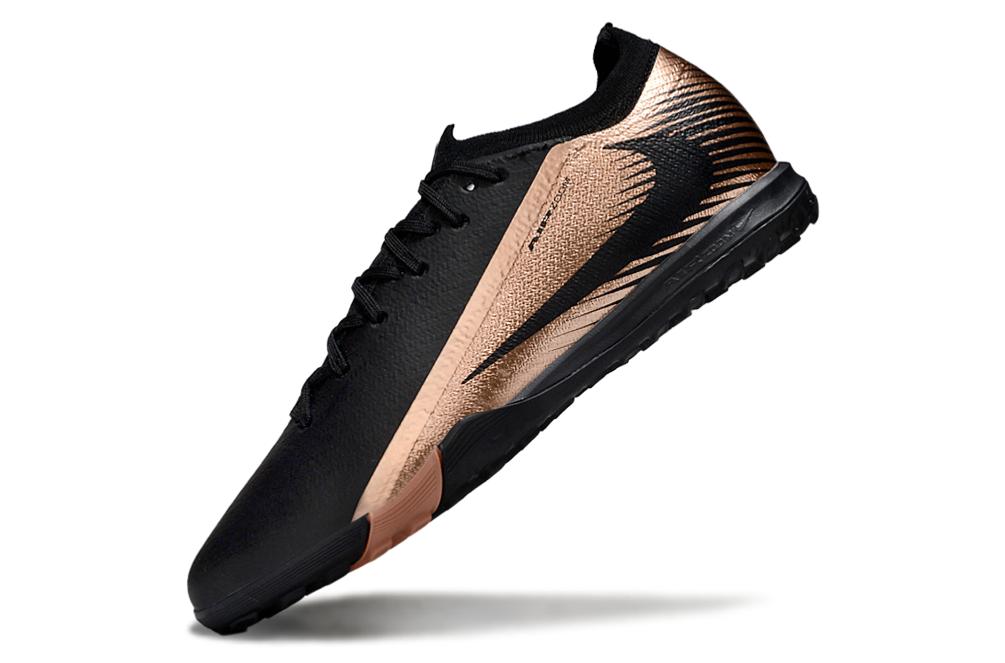 Chuteira Society Nike Air Zoom Mercurial Vapor 16 Elite TF - Preta e Bronze