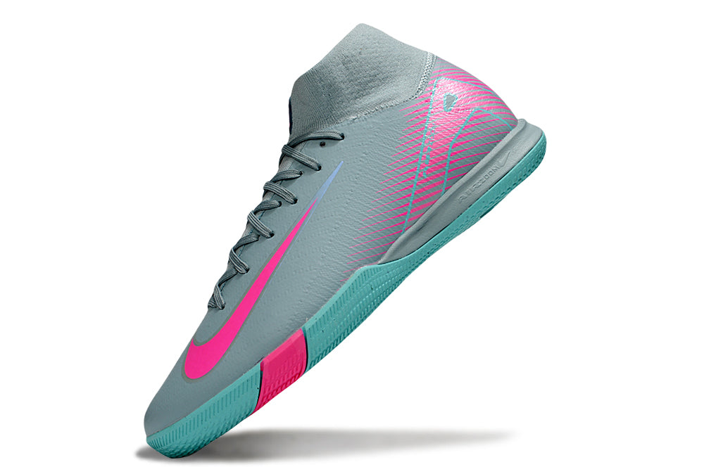 Chuteira Futsal Nike Air Zoom Mercurial Superfly 10 Elite  IC - Azul e Rosa
