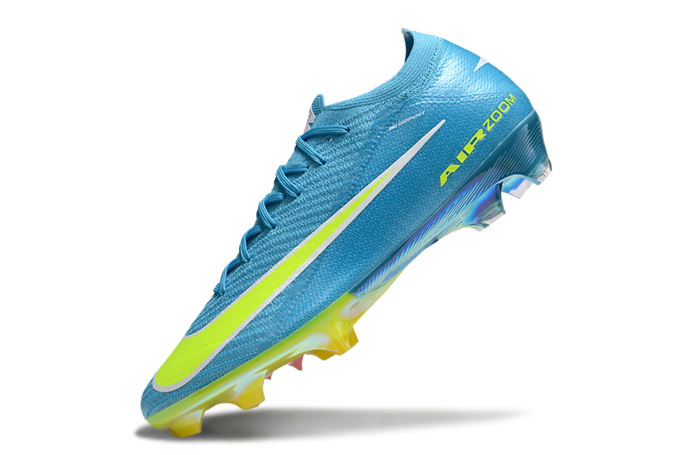 Chuteira Nike Air Zoom Mercurial Vapor 16 Elite FG - Azul, Verde e Rosa