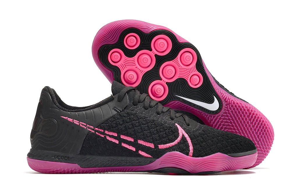 Tênis Futsal Nike React Gato IC - Preta e Rosa