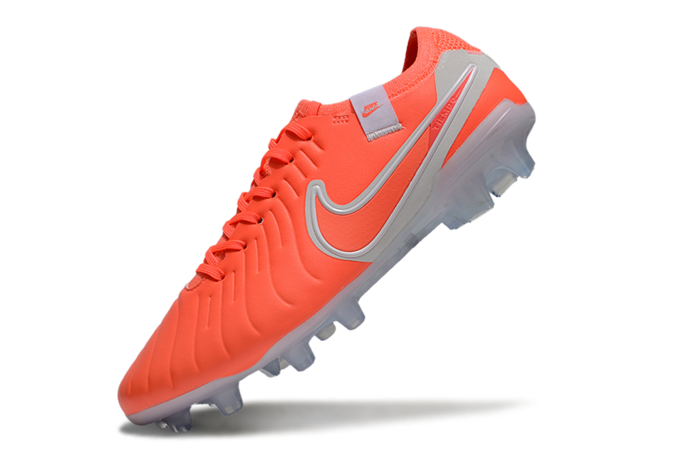 Chuteira Nike Tiempo Legend 10 FG -  Laranja e Branca - Pack Mad Energy
