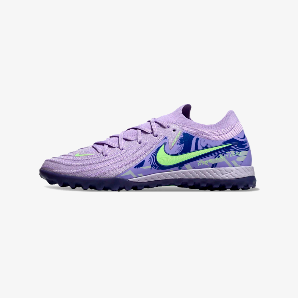 Chuteira Society Nike Phantom GX II TF - Roxa e Verde