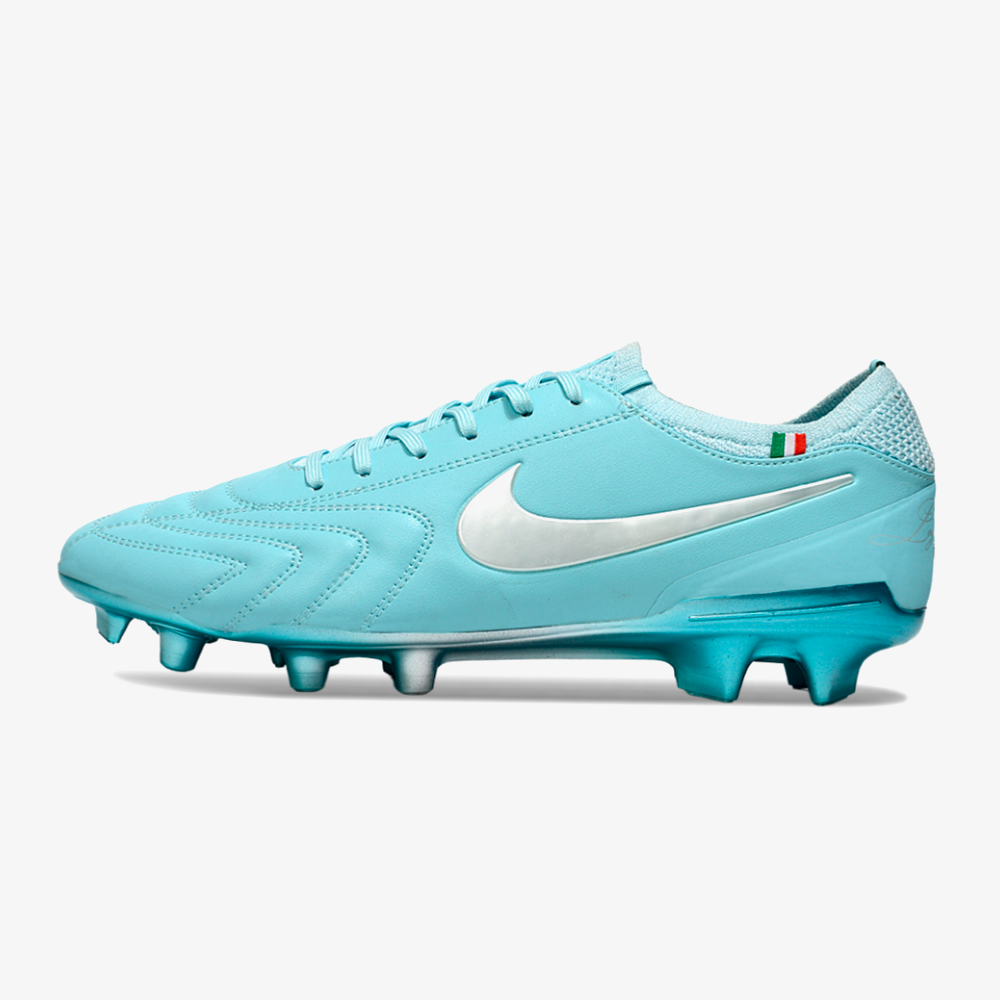 Chuteira Nike Tiempo Legend 10 FG -  Azul e Prata - Edição Especial