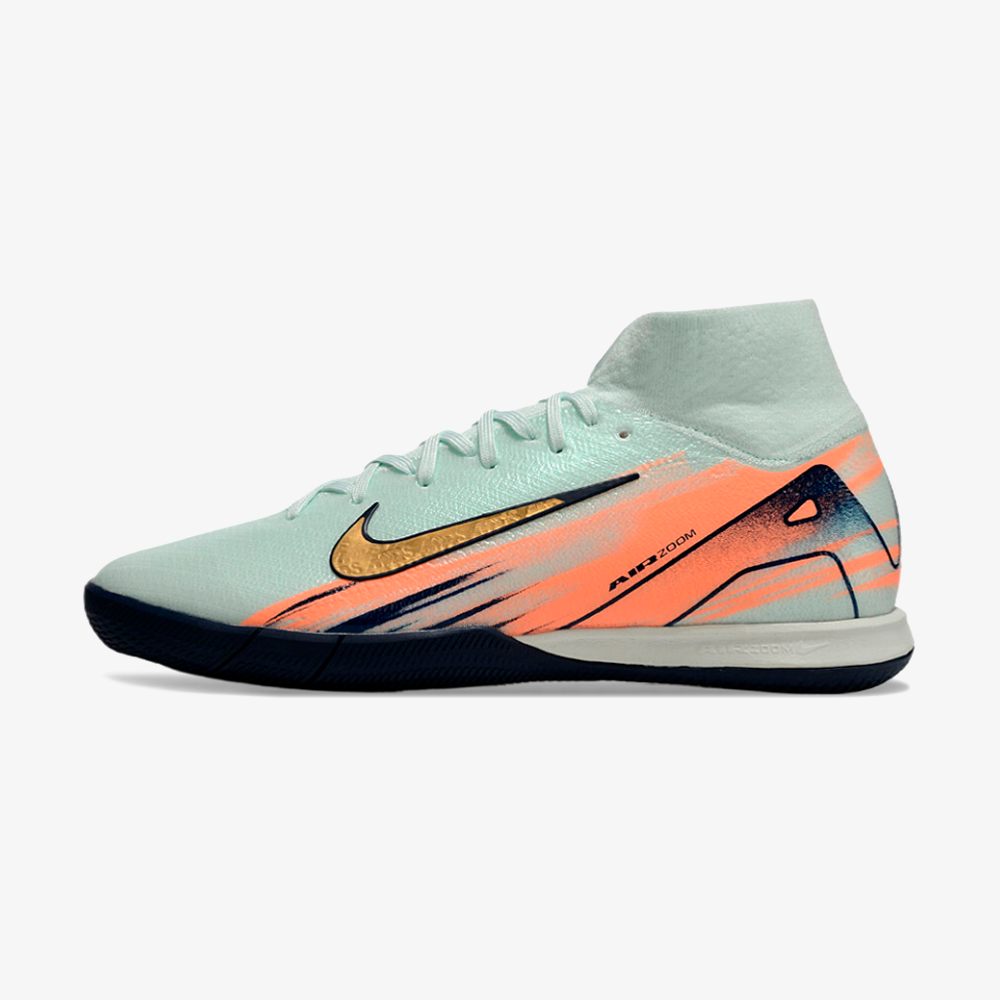 Chuteira Futsal Nike Air Zoom Mercurial Superfly 10 Elite  IC - Azul e Laranja